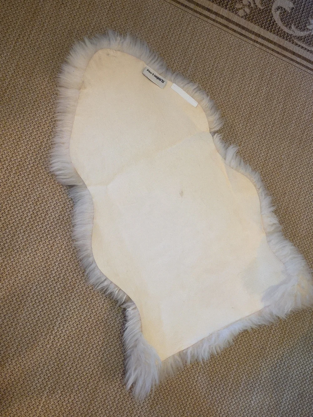 Vintage Pier 1 Imports Faux Fur Area Rug